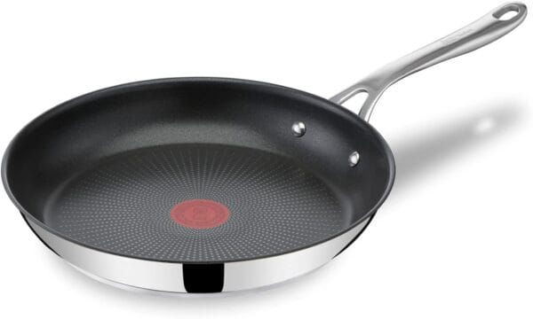 Tefal Cook's Direct Jamie Oliver Frying Pan | Suitable for Induction Cookers | Dishwasher Safe | Durable Non-Stick Coating | Thermal Signal Technology | Stainless Steel